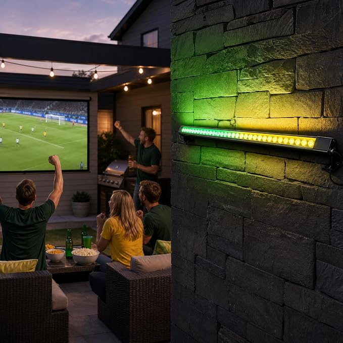 2Pack 48'' RGB Wall Washer Lights 72W 120V IP67 Waterproof Plug-in | Plug in/Outdoor LED Light Bar/Lifespan 50K Hr/150° Adjustable/Yard Building Christmas Hotels Restaurants Live Music Shows
