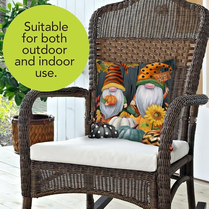 Briarwood Lane Fall Indoor/Outdoor Pillow 17x17 Fall Gnomes Humor Decorative for Fall Pillow