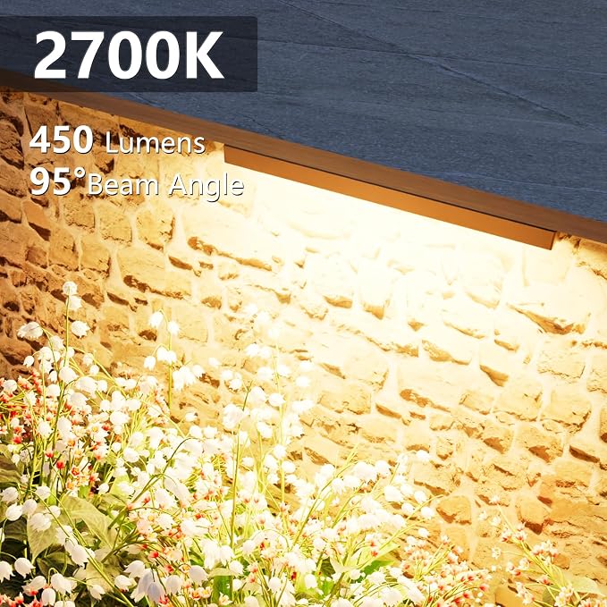 VOLISUN 12 Inch Retaining Wall Lights, 2700K Hardscape Lighting, 8 Pack | IP65 Waterproof, Cuttable Low Voltage Landscape Lighting, 12V Paver Lights, 5W Outdoor Step Lights, ETL