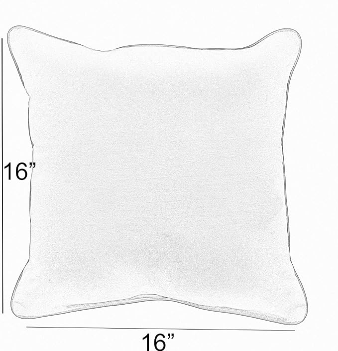 Sorra Home x Sunbrella - Indoor/Outdoor Square Pillows (Set of 2), Canvas Jockey Red
