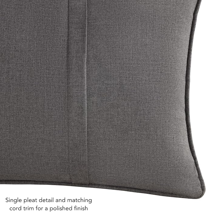 Greendale Home Fashions Sunbrella 20'' Square Outdoor Throw Pillow with Removable Cover (Set of 2), Cast Slate