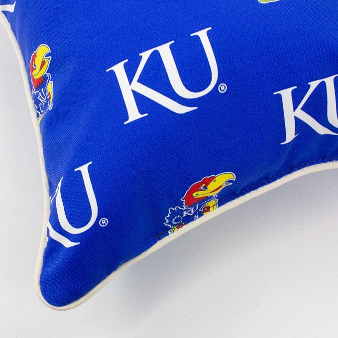 College Covers Kansas Jayhawks Outdoor Decorative Pair, Includes 2 Pillows