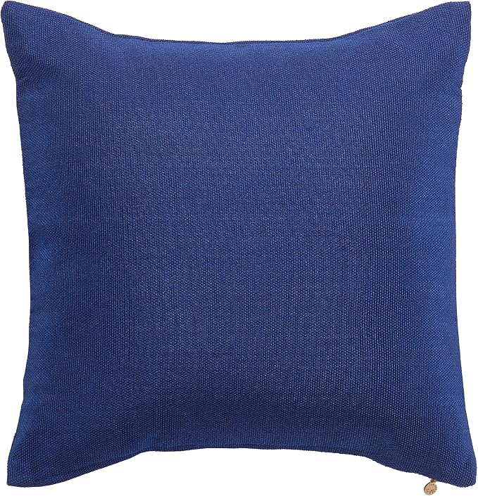 Fab Habitat Indoor/Outdoor Throw Pillow Made from Recycled Polyester Yarn - Double Sided, Stain Resistant, Machine Washable - Bohemian - Patio, Deck, Porch, Living Room - Cancun - Blue - (20" x 20")
