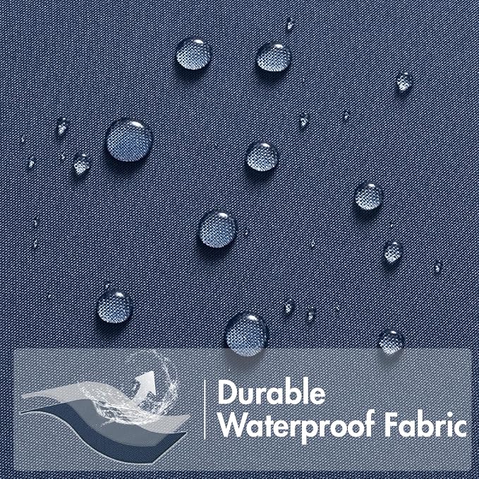 MIULEE Decorative Outdoor Waterproof Pillow Covers 18x18 Navy Blue | Decorative Patio Furniture,Pack of 2,Accent Square Soild Throw Pillow Covers,Summer Garden Tent Couch Sofa