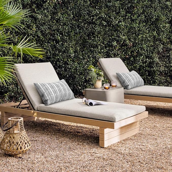 DYTXIII Pack of 2 Waterproof Outdoor Lumbar Pillow with Inserts, 12x20 in Rectangle Decorative Patio Throw Pillow for Home, Sofa,Bench and Patio Furniture, Herringbone Black White