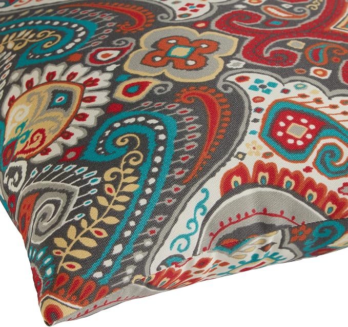 South Pine Porch Outdoor 17-inch Square Accent Pillow, Set of 2, Asbury Park