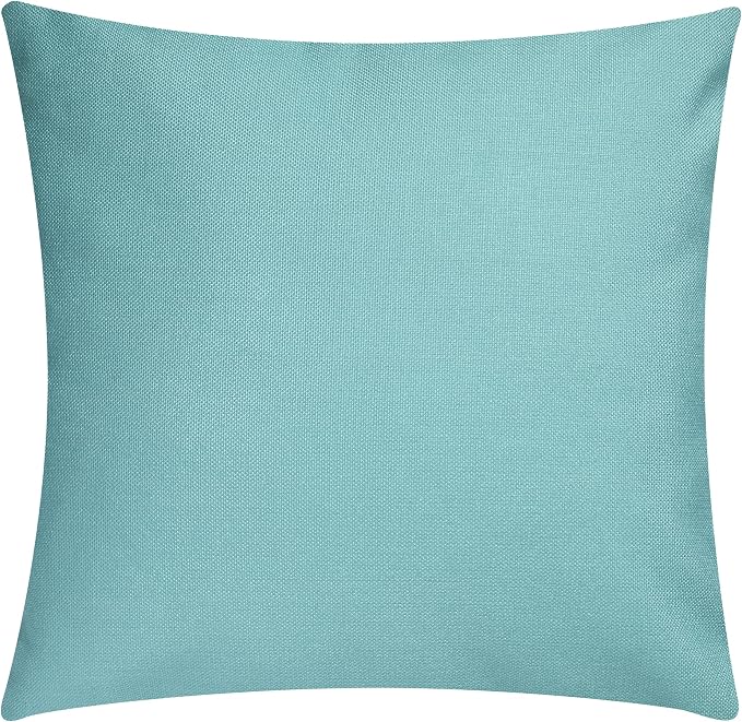 Fab Habitat Indoor/Outdoor Throw Pillow Made from Recycled Polyester Yarn - Double Sided, Stain Resistant, Machine Washable - Ombre - Patio, Deck, Porch, Living Room - Big Sur Aqua (20" x 20")