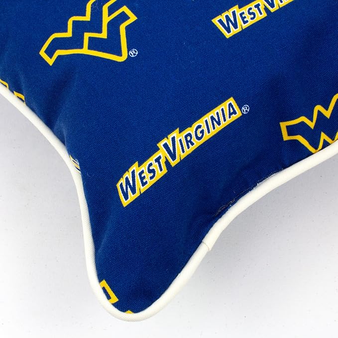 College Covers West Virginia Mountaineers Outdoor Decorative Pillow Pair-(2) 16" x 16" Pillows