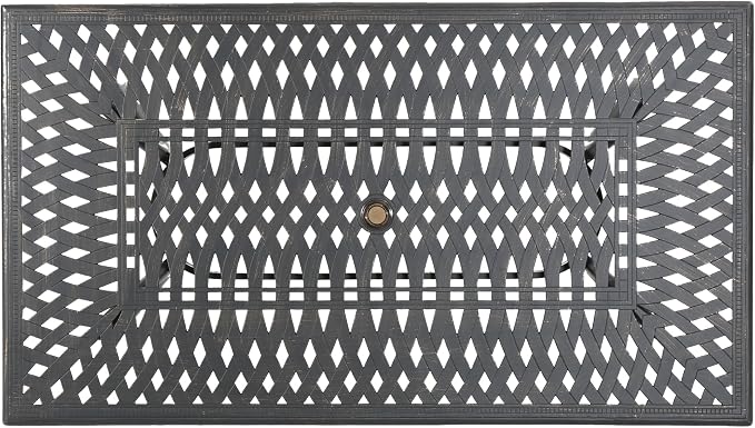 Christopher Knight Home Austin Outdoor Cast Aluminum Rectangular Dining Table, Shiny Copper Finish