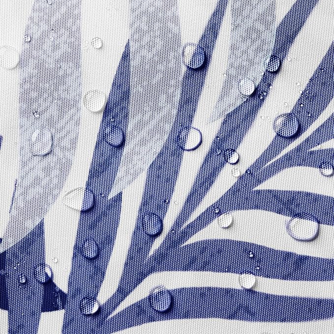 Allorry Outdoor Pillow Covers 18x18 Set of 2 Hawaii Tropics Palm Leaves Navy Blue Floral Pattern Decoration Pillow Covers for Spring Summer Outdoor Waterproof Garden Patio Sofa Bed Decor JB010-F18