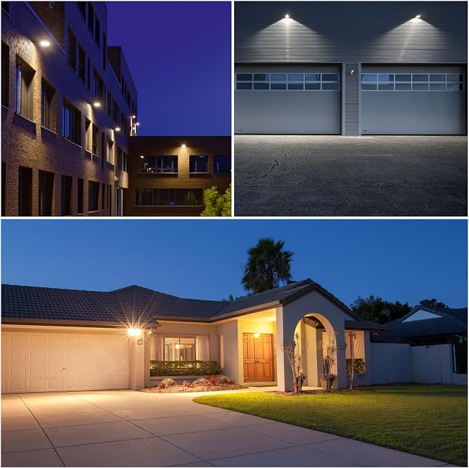 LED Flood Lights Outdoor 35/60/80W and 3000/4000/5000K Adjustable 10400Lm,Dusk-to-Dawn Sensor o Dawn Flood Light for Yard, Garage, Garden,UL Listed,Includes Include Yoke Mount