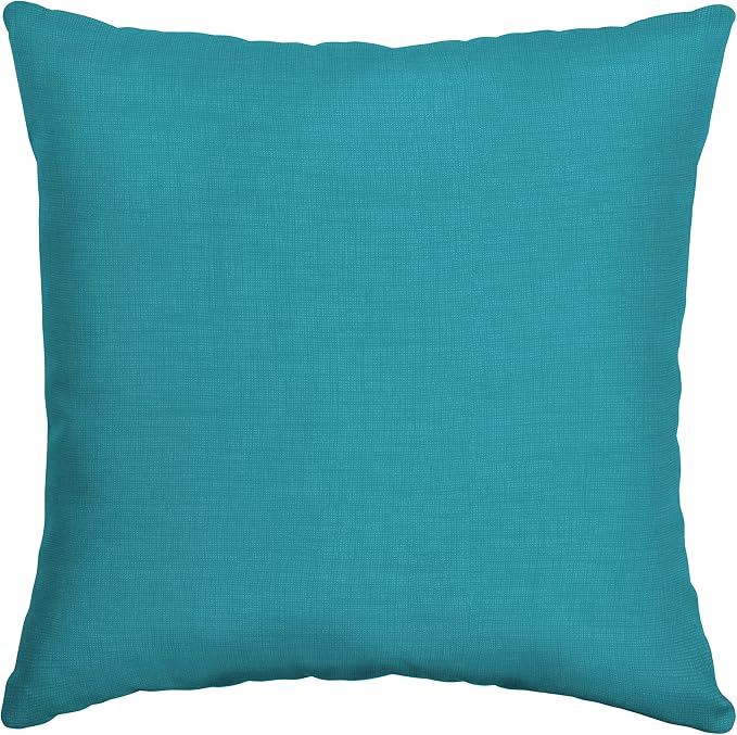 Arden Outdoor Toss Pillow, 16x16, Lake Blue | Indoor/Outdoor Décor, Rain-Proof, Fade Resistant, Mold and Mildew Resistant