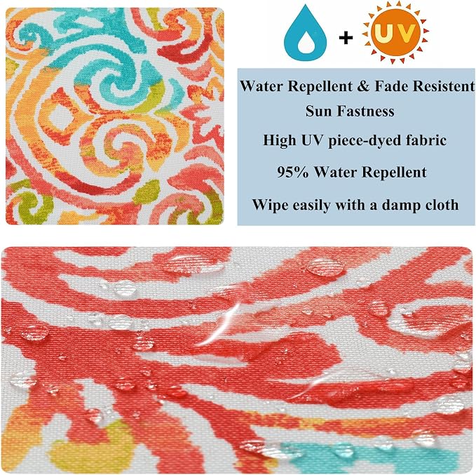 Outdoor Pillow Covers 18x18 Inch Pack of 2, No Insert-Corinthian Dapple | Square Throw Pillow Covers, Water-Repellent, Modern Pillow Cases for Sofa Patio Couch Decoration