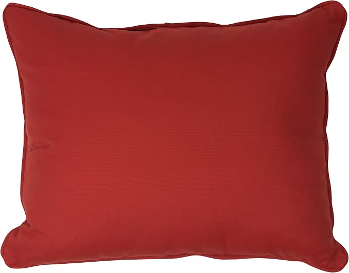 Mozaic Company Sunbrella Indoor/ Outdoor 13 by 20-inch Corded Pillow, Jockey Red, Set of 2