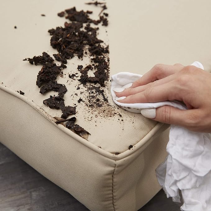 Sorra Home x Sunbrella - Indoor Outdoor Square Pillows, Set of 2, 16x16, Canvas Natural Ivory & Canvas Rust Orange