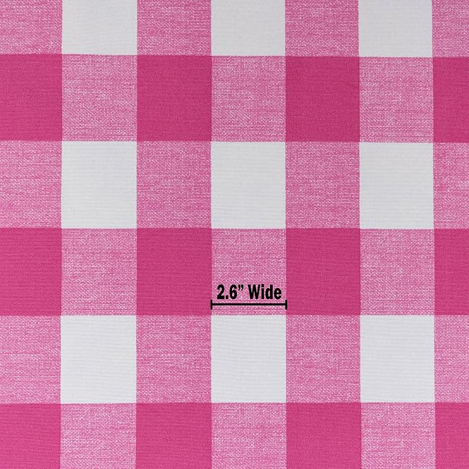 RSH DECOR Square Throw Pillows Set of 2, 17" x 17", Outdoor Pillows Waterproof,Classic Pink Buffalo, Made in USA