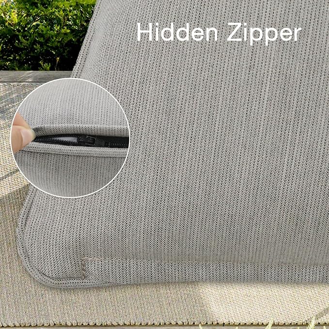 Unimatta Sunbrella Decorative Outdoor Water Repellent Throw Pillows with Inserts, Set of 4, 20" x12" Pillows for Patio, Backyard, Bed, Couch, and Patio Furniture, Specrtum Pebble