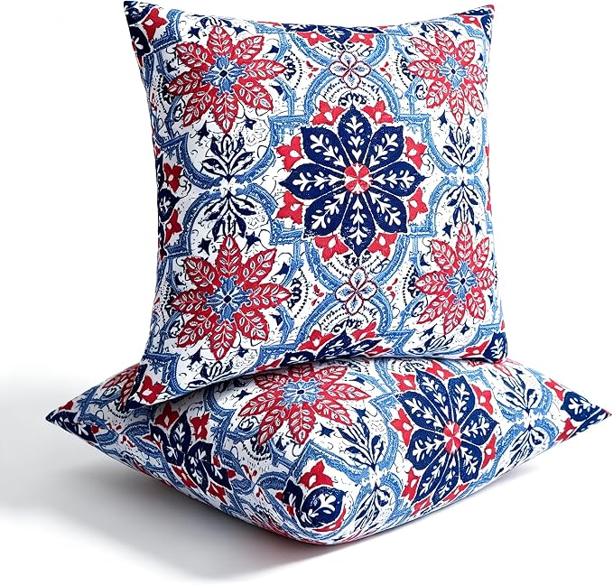 JMGBird Outdoor Throw Pillow Outdoor Patio Pillows for Couch | 18x18 Outdoor Pillow inserts included Waterproof Throw Pillows Outdoor Accent Pillows for Patio Furniture