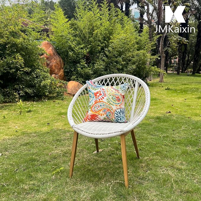 Outdoor Pillows Waterproof 18×18 Inch Decorative Throw Pillows with Inserts | Set of 2 Fade Resistant Patio Pillows for Porch Garden Couch and Patio Furniture