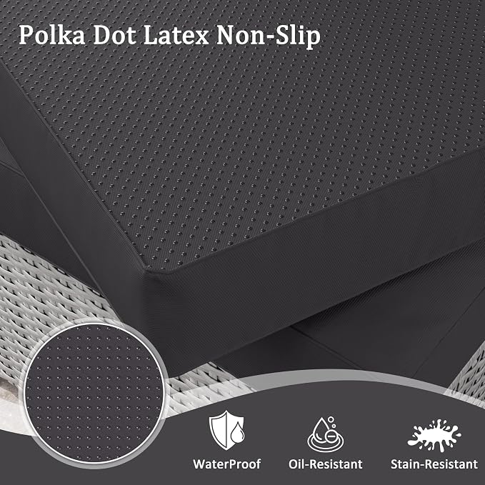 Outdoor Furniture Replacement Cushions, Waterproof Patio Furniture Cushions, 4" Deep Seat Outdoor Sectional Cushion for 3-Seat Outdoors Rattan Sofa Patio Sofa Cushion, Grey