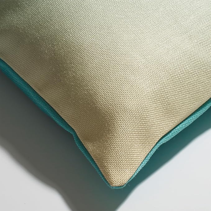 Fab Habitat Indoor/Outdoor Throw Pillow Made from Recycled Polyester Yarn - Double Sided, Stain Resistant, Machine Washable - Ombre - Patio, Deck, Porch, Living Room - Big Sur Aqua (20" x 20")