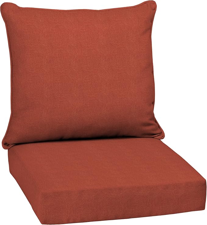 Arden Outdoor Deep Seat Cushion Set, 24x24, Sedona Woven Texture | SDP Fabric, Outdoor Sofa, Couch, Conversation Set, Rain-Proof, Fade Resistant, Mold and Mildew Resistant
