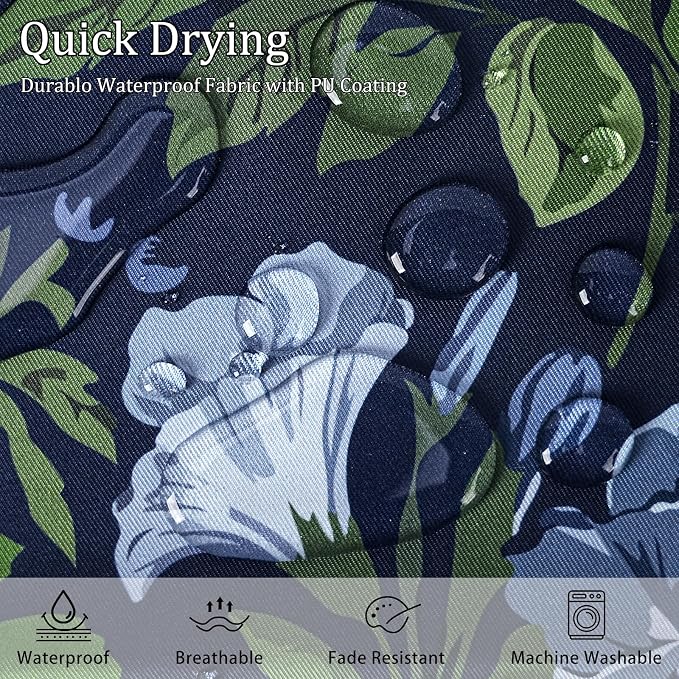 cygnus Summer Waterproof Outdoor Pillow Covers 18x18 Inch Blue Hydrangea Outdoor Pillows for Patio Furniture Garden Home Decor- Double Side,Fade Resist