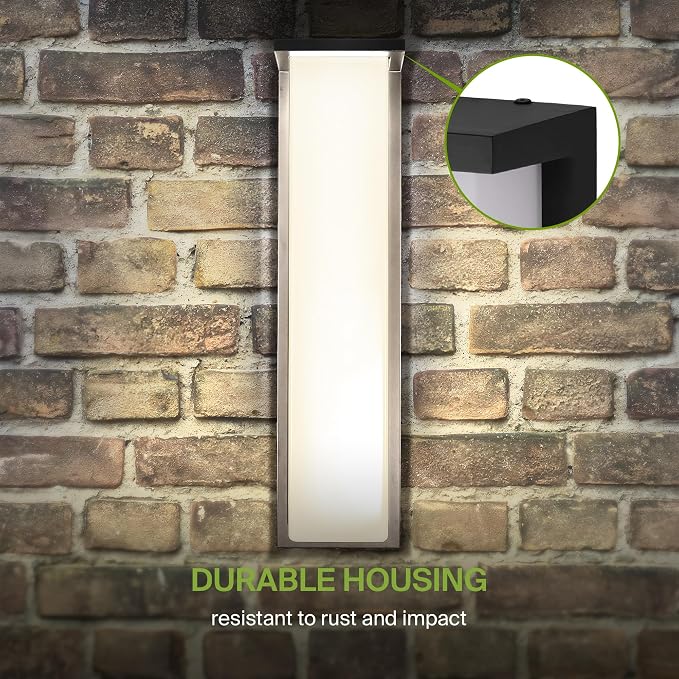 ASD LED 24" Outdoor Wall Light, Front Door House Sconce | 3CCT, Dimmable, Waterproof, ETL Listed | 30W 2600LM 3000-5000K 100-277V | Exterior Patio Lighting Fixture, Porch Lamp | Black
