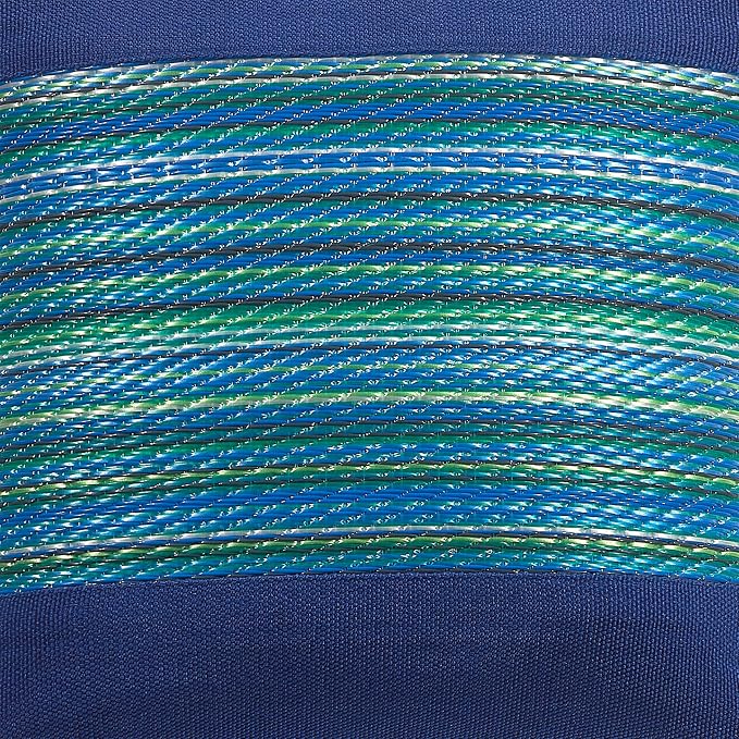 Fab Habitat Indoor/Outdoor Throw Pillow Made from Recycled Polyester Yarn - Double Sided, Stain Resistant, Machine Washable - Bohemian - Patio, Deck, Porch, Living Room - Cancun - Blue - (20" x 20")