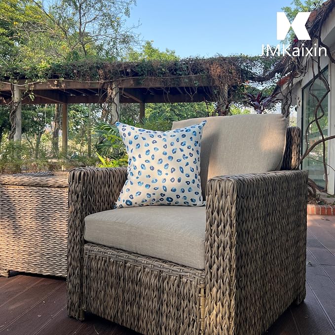 Outdoor Pillows 18"x18" Waterproof Decorative Pillows with Inserts | Set of 2 Fade Resistant Patio Throw Pillows for Garden Porch Couch and Patio Furniture