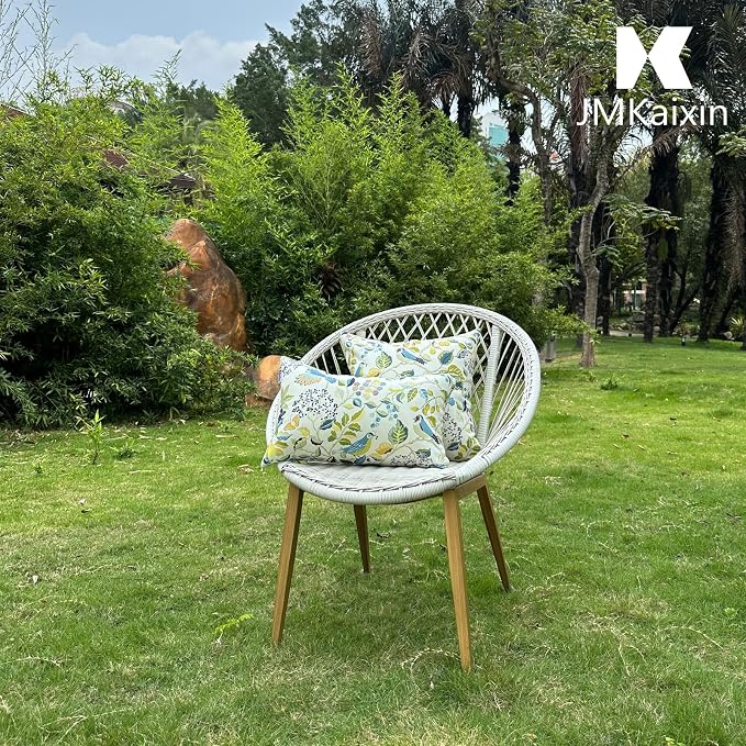 Outdoor Patio Lumbar Pillows Pack of 2, 12"x20" | Fade Resistant Outdoor Waterproof Lumbar Pillow with Inners Decorative Garden Lumbar Cushions for Home Patio Terrace Sofa