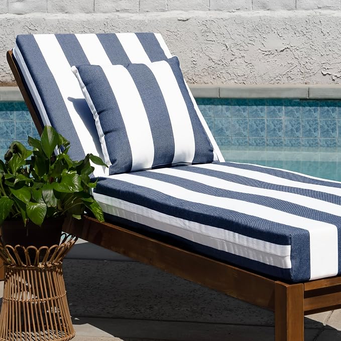 Honeycomb Outdoor Square Toss Pillow Covers, 18 x 18, 2-Pack | Medina Medallion Blue Slipcovers, Water & Fade Resistant for Patio Furniture Set, Cover Only, No Insert