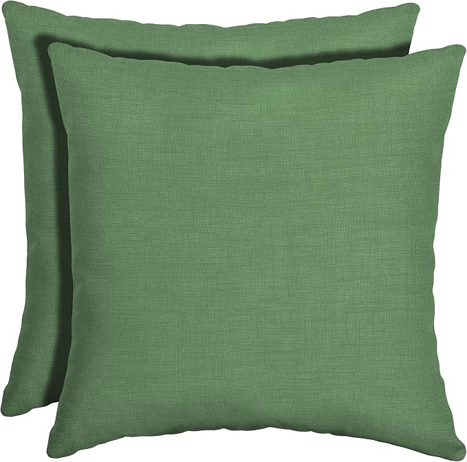 Arden Outdoor Toss Pillow, 2-Pack, 16x16, Moss Green | Indoor/Outdoor Décor, Rain-Proof, Fade Resistant, Mold and Mildew Resistant