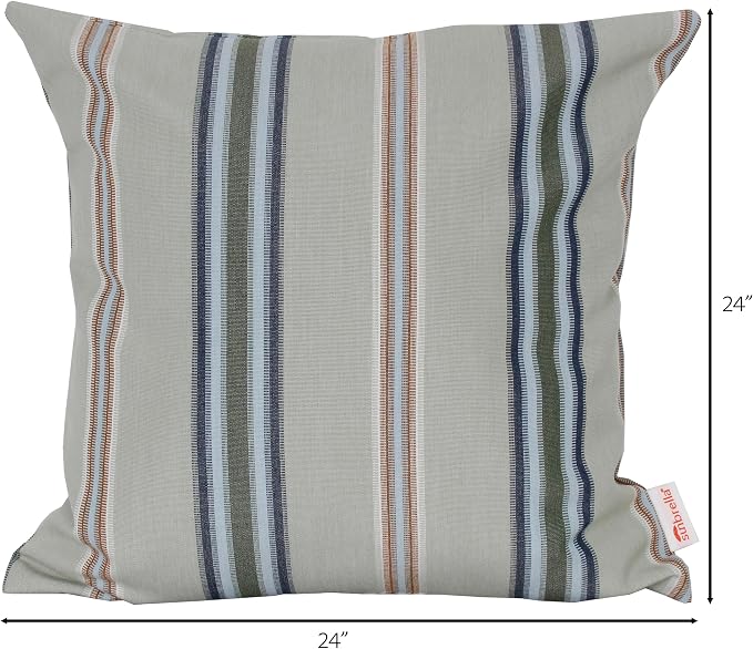 Outdoor/Indoor Sunbrella Throw Pillows Square Set of 2 Pieces 24 inch x 24 inch Saltillo Sagebrush - Cover Only, Insert Not Included