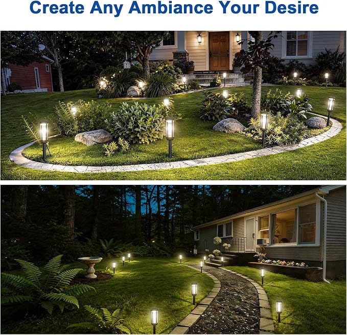 JEJOT Solar Pathway Lights Outdoor Waterproof, 12 Pack Solar Walkway Lights | Solar Light outdoor for Lawn Yard Garden Patio Driveway Decor Landscape, Cool White