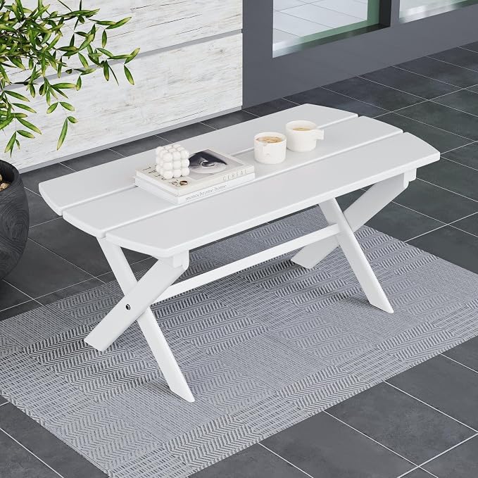 Folding Oval Outdoor Table, Canary-Yellow-Paint