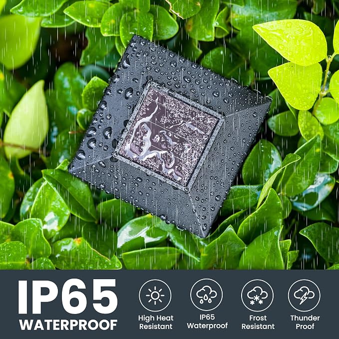 GIGALUMI Solar Lights Outdoor Waterproof 12 Pack, LED Garden Decor | Flickering Flame LED Solar Garden Lights Outdoor Decor, 8 Hours of Landscape Lighting for Garden