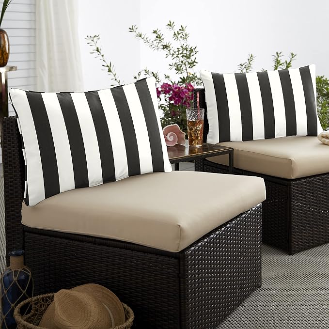 Sorra Home x Sunbrella Cabana Classic Indoor/Outdoor Corded Pillow, 16 in x 26 in