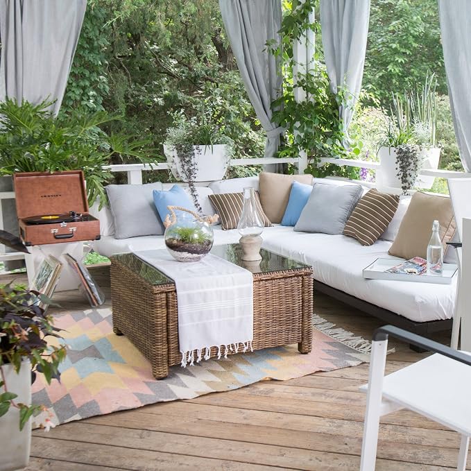 Comfort Classics Inc. Sunbrella Outdoor/Indoor Throw Pillow in Eliott Wren