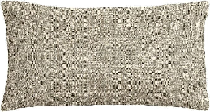 Cushion Source Lumbar Pillow, 20" x 12" Indoor/Outdoor Durable Pillow, Multiple Sunbrella Fabric Options Available, Sunbrella Linen Stone