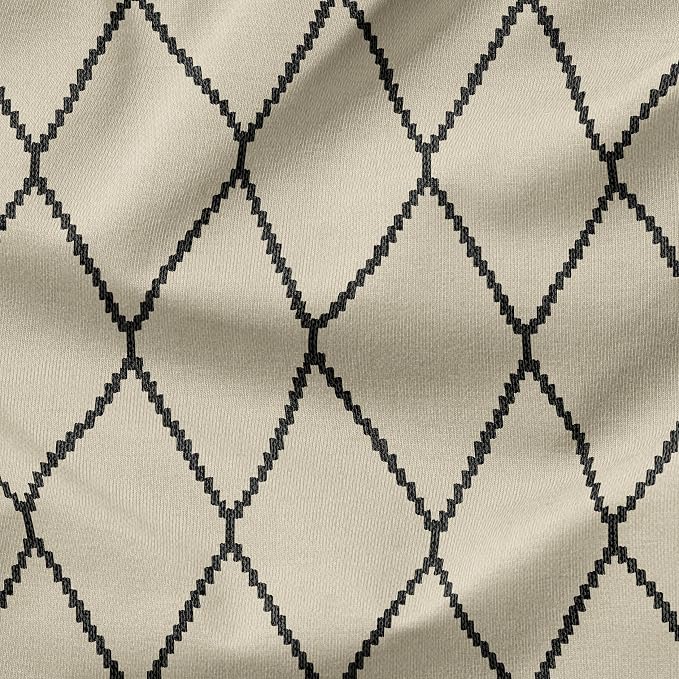 Arden Outdoor Deep Seat Cushion Set, Foam, 4-Pack, 24x24, Tan Trellis | Sofa, Couch, Conversation Set, Premium High-Density Foam, Never Flattens, Mold and Mildew Resistant