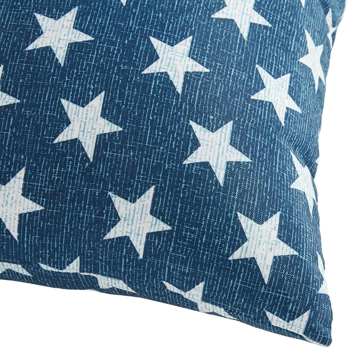 Greendale Home Fashions 2-Pack Outdoor 19x12 inch Rectangle Decorative Throw Pillow, Stars