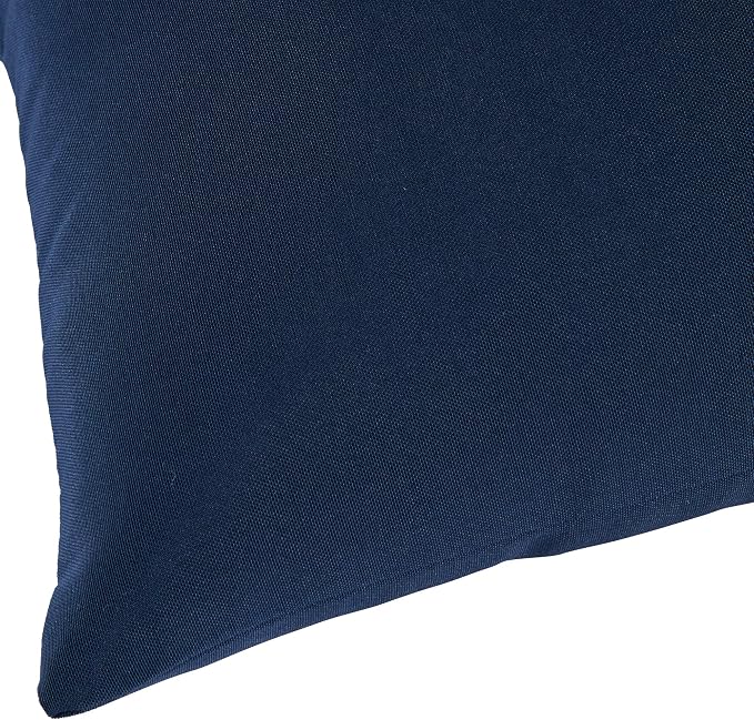 Greendale Home Fashions 2-Pack Outdoor 19x12 inch Rectangle Decorative Throw Pillow, Midnight