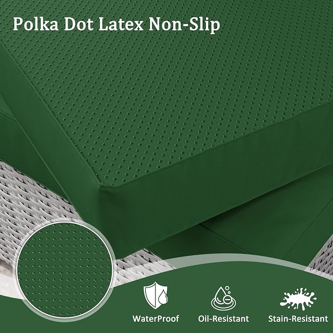Outdoor Furniture Replacement Cushions, Waterproof Patio Furniture Cushions, 4" Deep Seat Outdoor Sectional Cushion for 3-Seat Outdoors Rattan Sofa Patio Sofa Cushion, Green
