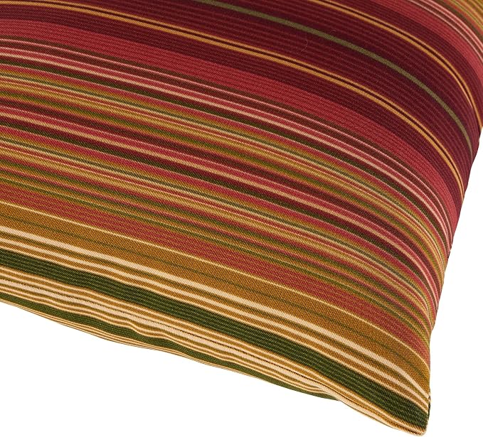 South Pine Porch Outdoor 19x12-inch Rectangle Accent Pillow (Set of 2), Kinnabari Stripe