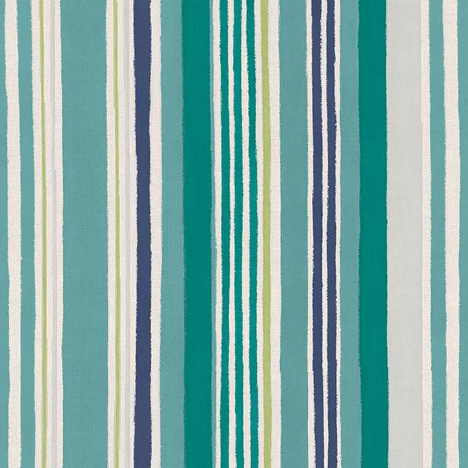 Arden Outdoor Deep Seat Cushion Set, Foam, 24x24, Teal Cobalt Stripe | 2-Pack, Sofa, Couch, Conversation Set, Premium High-Density Foam, Never Flattens, Mold and Mildew Resistant