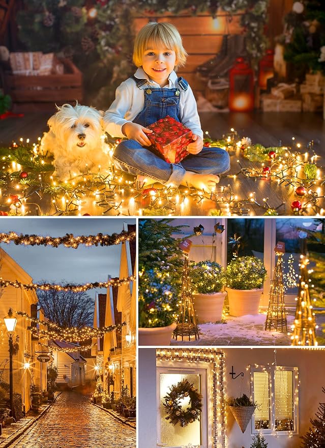 Solar String Lights Outdoor Waterproof, Extra Long 72FT 200 LED Patio Light | Solar Powered String Lights with 8 Lighting Modes,Christmas Solar Light for Outdoor Outside Tree Balcony Gazebo, Warm White