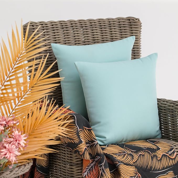 JMGBird Outdoor Throw Pillow Decorative Outdoor Pillows Waterproof | Decorative Pillows Square Pillows with Inserts for Couch, Bed, Sofa, Bench, Chair