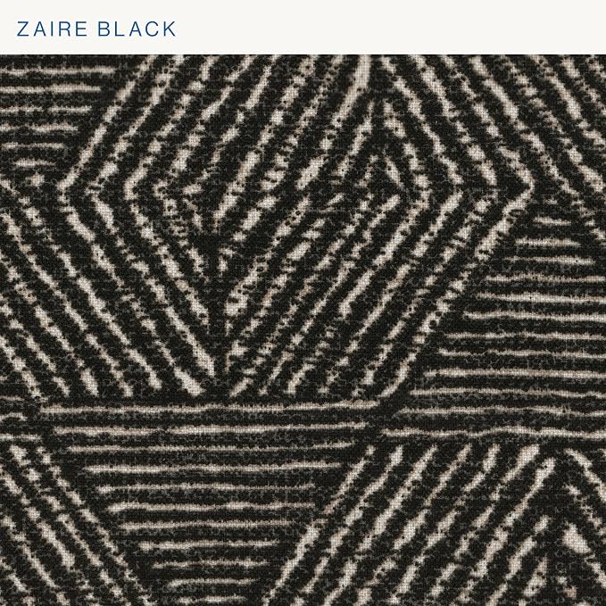 Honeycomb Outdoor Square Toss Pillow Covers, 18 x 18, 2-Pack | Zaire Black Slipcovers, Water & Fade Resistant for Patio Furniture Set, Cover Only, No Insert