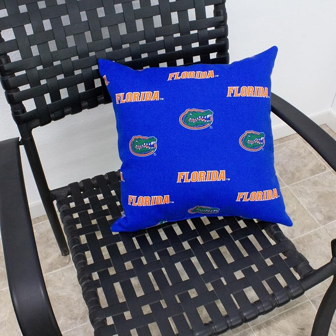 College Covers Florida Gators Outdoor Decorative Pillow Pair-(2) 16" x 16" Pillows
